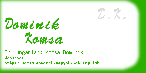 dominik komsa business card